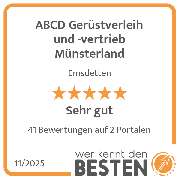 ABCD Gerüstverleih und -vertrieb Münsterland - werkenntdenBESTEN.de Qualitätssiegel