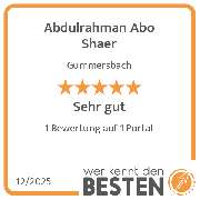 Abdulrahman Abo Shaer - werkenntdenBESTEN.de Qualitätssiegel