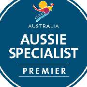 Logo sowie Bestätigung als Aussie Specialist