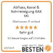 Abfluss, Kanal & Rohrreinigung RAK UG - werkenntdenBESTEN.de Qualitätssiegel