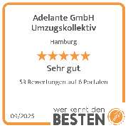 Adelante GmbH Umzugskollektiv - werkenntdenBESTEN.de Qualitätssiegel