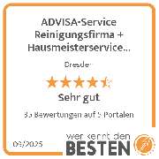 ADVISA-Service Reinigungsfirma + Hausmeisterservice Dresden GmbH - werkenntdenBESTEN.de Qualitätssiegel