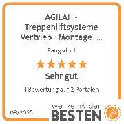 AGILAH - Treppenliftsysteme Vertrieb - Montage - Wartung - werkenntdenBESTEN.de Qualitätssiegel
