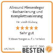 Allround Fliesenleger - Badsanierung und Komplettsanierung - werkenntdenBESTEN.de Qualitätssiegel