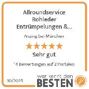Allroundservice Rohleder Entrümpelungen & Dienstleistungen - werkenntdenBESTEN.de Qualitätssiegel
