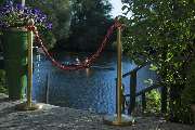 Altes Eishaus, Hotel & Restaurant - Biergarten und fleißige Ruderer