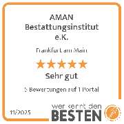AMAN Bestattungsinstitut e.K. - werkenntdenBESTEN.de Qualitätssiegel