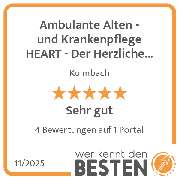 Ambulante Alten - und Krankenpflege HEART - Der Herzliche Pflegedienst - werkenntdenBESTEN.de Qualitätssiegel