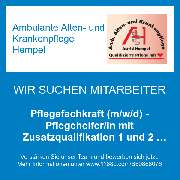Ambulante Alten- und Krankenpflege Hempel - Pflegefachkraft (m/w/d) - Pflegehelfer/in mit Zusatzqualifikation 1 und 2 (m/w/d)
