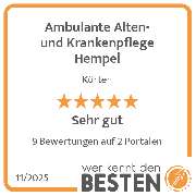 Ambulante Alten- und Krankenpflege Hempel - werkenntdenBESTEN.de Qualitätssiegel