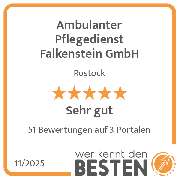 Ambulanter Pflegedienst Falkenstein GmbH - werkenntdenBESTEN.de Qualitätssiegel