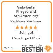 Ambulanter Pflegedienst Schwester Inge - werkenntdenBESTEN.de Qualitätssiegel