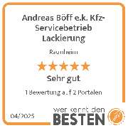 Andreas Böff e.k. Kfz-Servicebetrieb Lackierung - werkenntdenBESTEN.de Qualitätssiegel