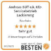 Andreas Böff e.k. Kfz-Servicebetrieb Lackierung - werkenntdenBESTEN.de Qualitätssiegel