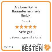 Andreas Kahle Bauunternehmen GmbH - werkenntdenBESTEN.de Qualitätssiegel