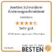 Anettes Schneiderei Änderungsschneiderei - werkenntdenBESTEN.de Qualitätssiegel