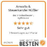 Anwalts  & Steuerkanzlei Nüßler - werkenntdenBESTEN.de Qualitätssiegel