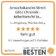 Anwaltskanzlei Streit Götz Chromik  - Arbeitsrecht in Ludwigsburg - werkenntdenBESTEN.de Qualitätssiegel