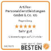 Artifex-Personaldienstleistungen GmbH & Co. KG - werkenntdenBESTEN.de Qualitätssiegel