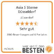 Asia 5 Sterne Düsseldorf - werkenntdenBESTEN.de Qualitätssiegel
