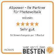 ASpower - Ihr Partner für Photovoltaik - werkenntdenBESTEN.de Qualitätssiegel