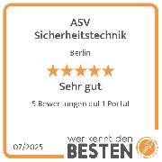 ASV Sicherheitstechnik - werkenntdenBESTEN.de Qualitätssiegel