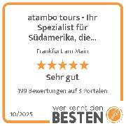 atambo tours - Ihr Spezialist für Südamerika, die Karibik und Traumurlaube weltweit - werkenntdenBESTEN.de Qualitätssiegel
