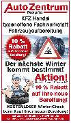 Auto Zentrum Templin - Herbstaktion vom 01.10.2025 - 30.11.2025, Reifenaktion 10% Rabatt auf Ihre neuen Reifen. Kostenloser Winter Check Ihres Fahrzeuges!!!