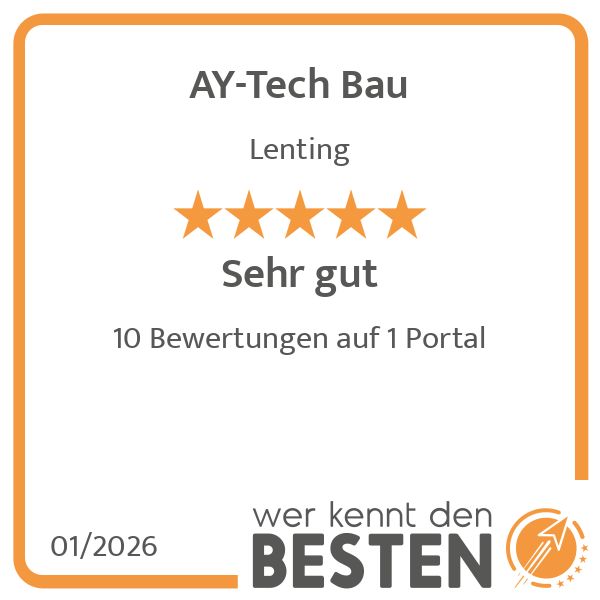 AY-Tech Bau - werkenntdenBESTEN.de Qualitätssiegel