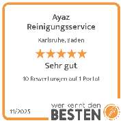 Ayaz Reinigungsservice - werkenntdenBESTEN.de Qualitätssiegel
