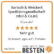 Bartsch & Weickert Speditionsgesellschaft mbH & Co.KG - werkenntdenBESTEN.de Qualitätssiegel