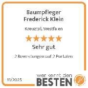 Baumpfleger Frederick Klein - werkenntdenBESTEN.de Qualitätssiegel