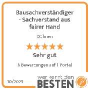 Bausachverständiger - Sachverstand aus fairer Hand - werkenntdenBESTEN.de Qualitätssiegel