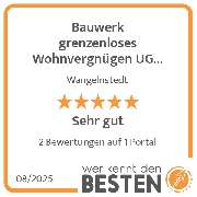 Bauwerk grenzenloses Wohnvergnügen UG (haftungsbeschränkt) - werkenntdenBESTEN.de Qualitätssiegel