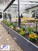 Bauwerk grenzenloses Wohnvergnügen UG (haftungsbeschränkt) - Windschutz mit Blumenkasten
