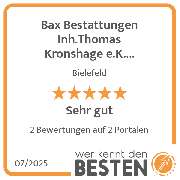 Bax Bestattungen Inh.Thomas Kronshage e.K. Bestattungen - werkenntdenBESTEN.de Qualitätssiegel