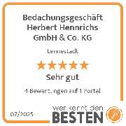 Bedachungsgeschäft Herbert Hennrichs GmbH & Co. KG - werkenntdenBESTEN.de Qualitätssiegel