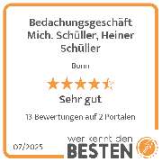 Bedachungsgeschäft Mich. Schüller, Heiner Schüller - werkenntdenBESTEN.de Qualitätssiegel