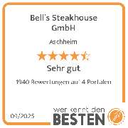 Bell`s Steakhouse GmbH - werkenntdenBESTEN.de Qualitätssiegel