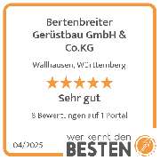 Bertenbreiter Gerüstbau GmbH & Co.KG - werkenntdenBESTEN.de Qualitätssiegel