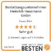 Bestattungsunternehmen Heinrich Hausmann GmbH - werkenntdenBESTEN.de Qualitätssiegel
