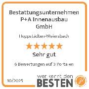 Bestattungsunternehmen P+A Innenausbau GmbH - werkenntdenBESTEN.de Qualitätssiegel