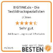 BIGTIME.de - Die Textildruckspezialisten - werkenntdenBESTEN.de Qualitätssiegel