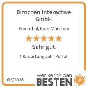 Birnchen Interactive GmbH - werkenntdenBESTEN.de Qualitätssiegel
