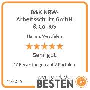 B&K NRW-Arbeitsschutz GmbH & Co. KG - werkenntdenBESTEN.de Qualitätssiegel