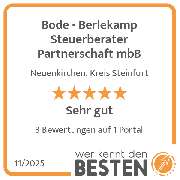 Bode - Berlekamp Steuerberater Partnerschaft mbB - werkenntdenBESTEN.de Qualitätssiegel