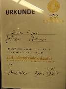 Briefmarken Finger - Zertifikat