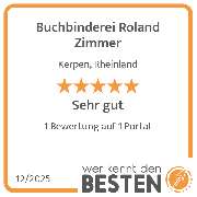 Buchbinderei Roland Zimmer - werkenntdenBESTEN.de Qualitätssiegel