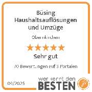 Büsing Haushaltsauflösungen und Umzüge - werkenntdenBESTEN.de Qualitätssiegel