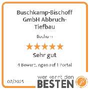 Buschkamp-Bischoff GmbH Abbruch-Tiefbau - werkenntdenBESTEN.de Qualitätssiegel